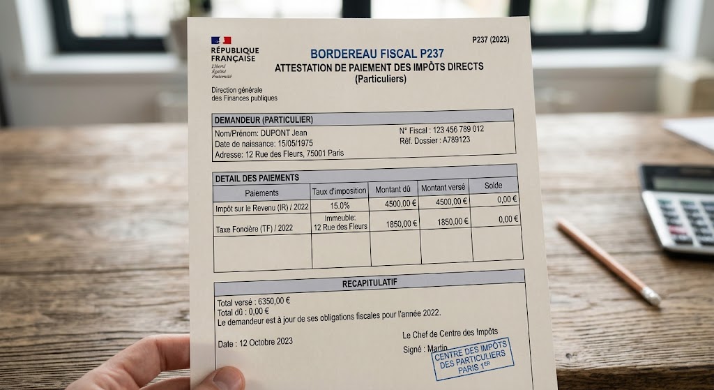 You are currently viewing Bordereau fiscal P237 : délai d’obtention et validité